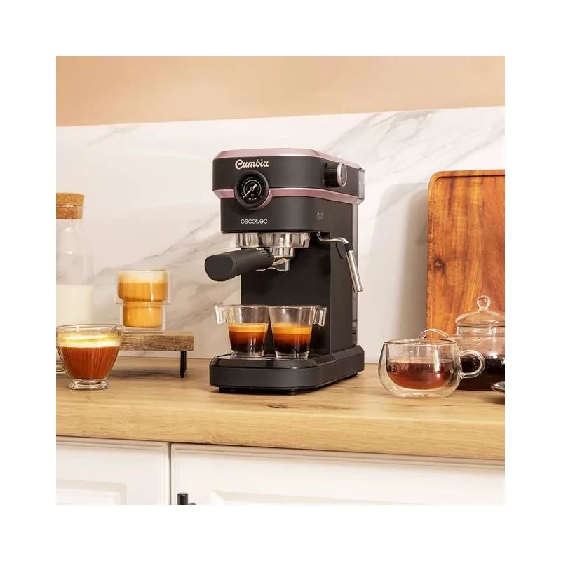 Kontrolsat - Máquina de Café Manual Cecotec Cafelizzia 890 Rose Pro 20 Bar 1350W Preta
