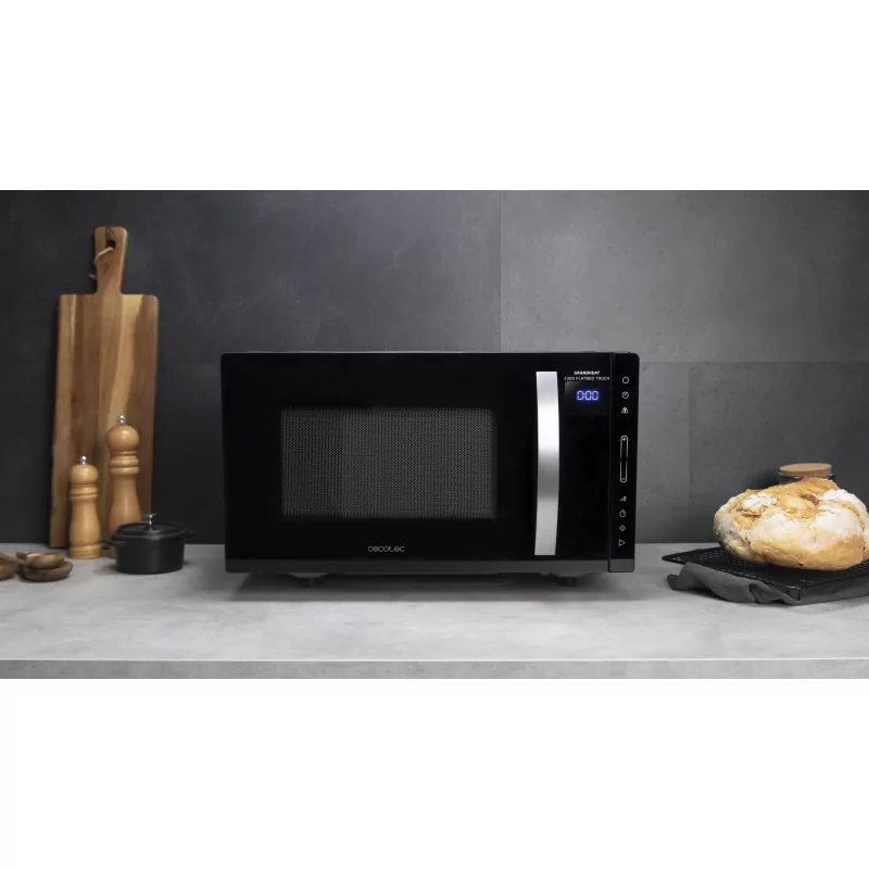 Kontrolsat - Cecotec Microwave - (23 L - 800 W - Black) GrandHeat 2300 Flatbed Touch