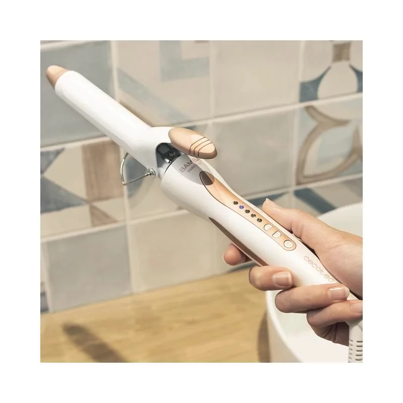 Kontrolsat - Modelador de Cabelo Cecotec Bamba SurfCare Curly - (Prateado - Branco)