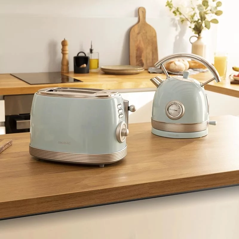 Kontrolsat - Torradeira Cecotec - ( 850 W - Azul ) Toast&Taste 800 Vintage