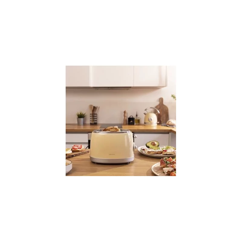 Kontrolsat - Torradeira Cecotec - ( 850 W - Amarelo ) Toast&Taste Vintage 800