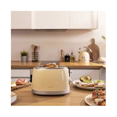 Kontrolsat - Torradeira Cecotec - ( 850 W - Amarelo ) Toast&Taste Vintage 800