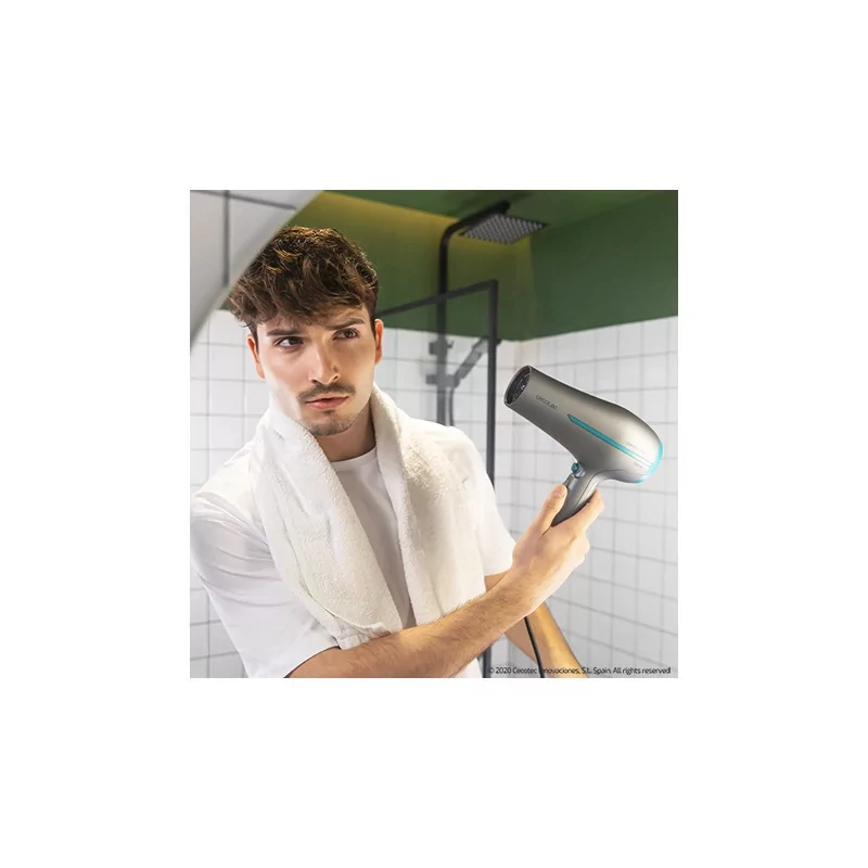 Kontrolsat - Secador de Cabelo Cecotec Bamba IoniCare 5200 - (2300 W - Azul - Cinzento)