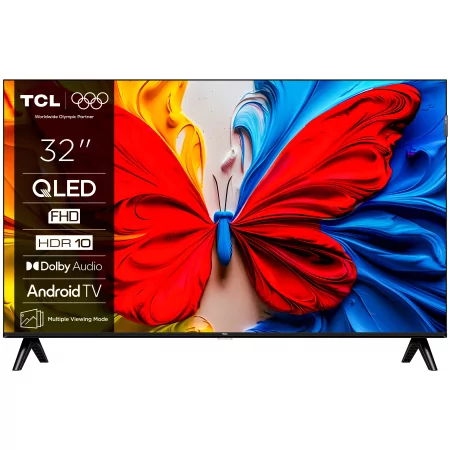 Kontrolsat - Televisor Smart TV TCL 32S5K QLED de 32'' (81 cm) com Full HD, Wi-Fi e Google TV Kontrolsat - Televisor Smart TV TCL 32S5K QLED de 32'' (81 cm) com Full HD, Wi-Fi e Google TV