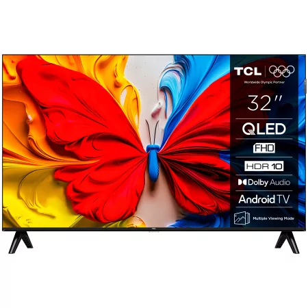 Kontrolsat - Televisor Smart TV TCL 32S5K QLED de 32'' (81 cm) com Full HD, Wi-Fi e Google TV Kontrolsat - Televisor Smart TV TCL 32S5K QLED de 32'' (81 cm) com Full HD, Wi-Fi e Google TV