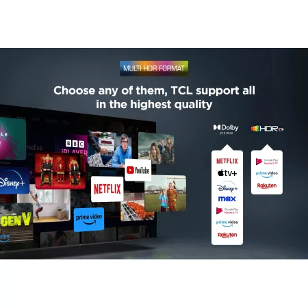 Kontrolsat - Televisor Smart TV QLED TCL 43P7K de 43'' (109 cm) com 4K Ultra HD, Google TV, Wi-Fi e Dolby Vision​