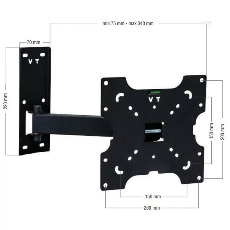 Vontech 22-32" Tiltable Arm TV Wall Mount KT-320 HT PRO