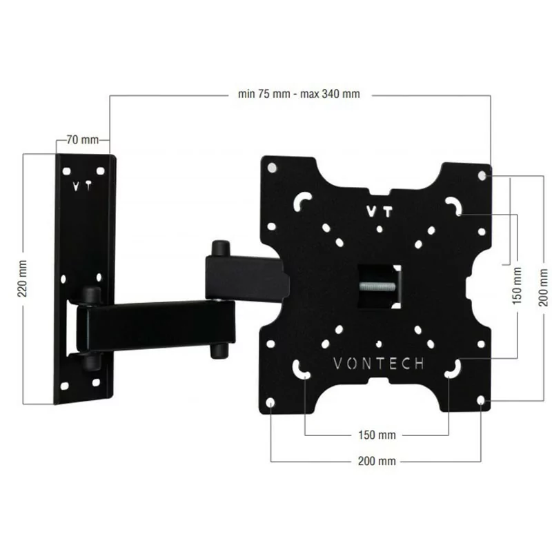 Extremebox TV Stand - 22 "to 32" - Double Tilt Arm