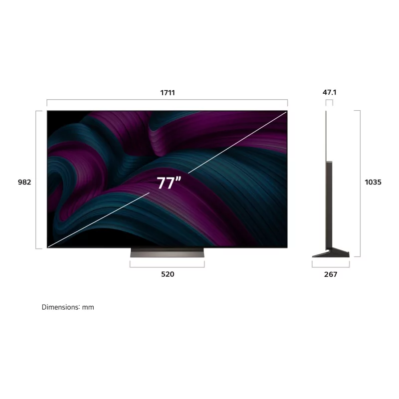 Kontrolsat - Smart TV LG 77" - (OLED evo AI C5 - 4K UHD - webOS 25 - Dolby Vision) - OLED77C56LB