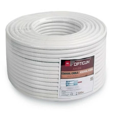OPTICUM Coaxial Cable X-2S48 - 20m 90dB Shielding, White