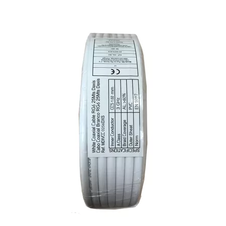 Cabo Coaxial RG6 - 25M Daxis - Branco
