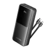 Batería Power Bank Vention 20000mAh 22.5W USB Pantalla LED + Cable USB-C/Lightning Negra