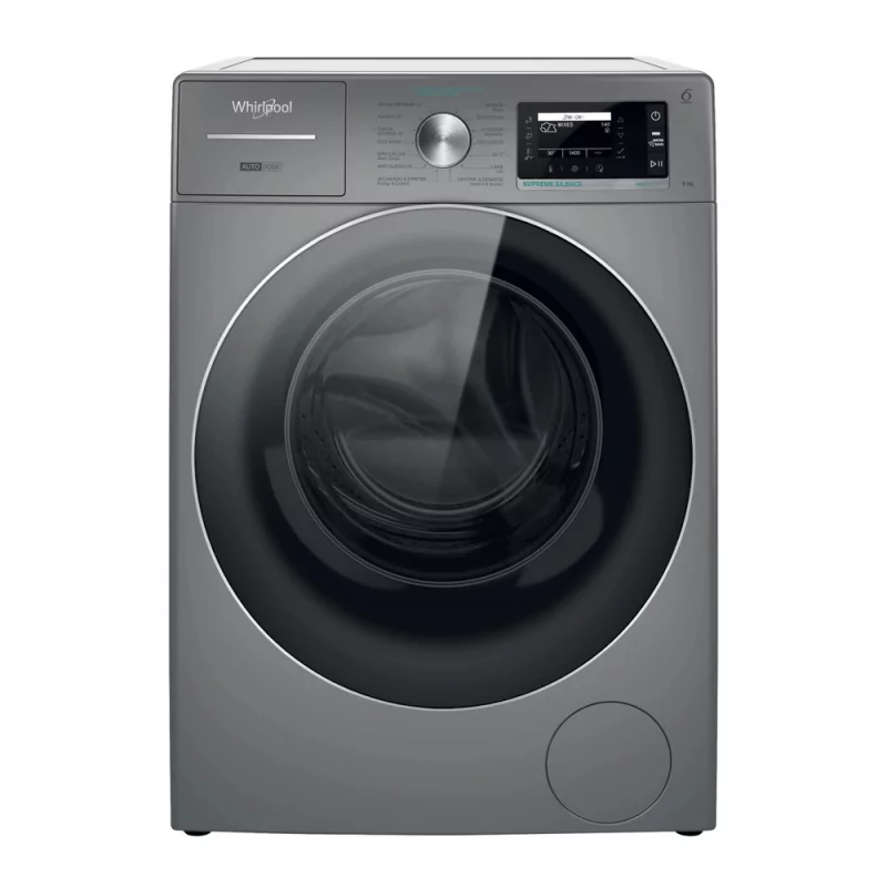 Kontrolsat - Máquina Lavar Roupa Whirlpool - 9Kg 1400rpm Prata | W8 99ADS SILENCE SPT