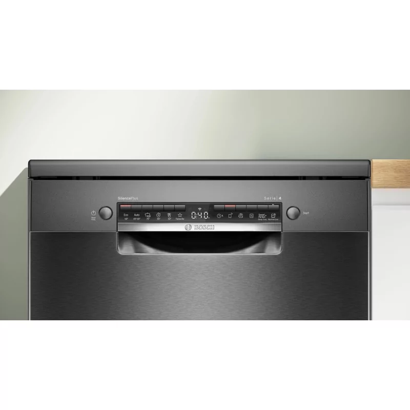 Kontrolsat - Máquina de Lavar Loiça BOSCH SMS4EMC06E - 14 Conjuntos, Classe B, Aço Preto