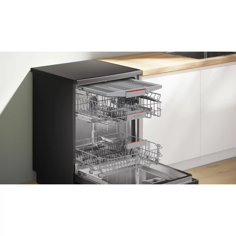 Kontrolsat - BOSCH Dishwasher SMS4EMC06E - 14 Place Settings, Class B, Black Steel