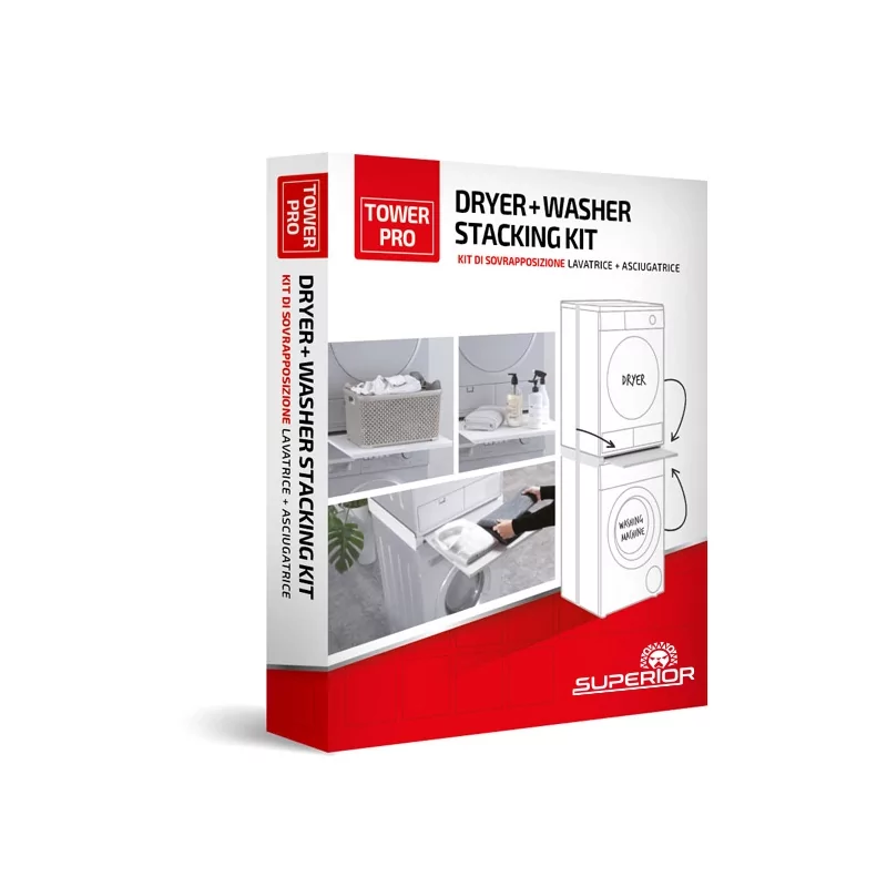 Kontrolsat - Superior Electronics Washer Dryer Stacking Kit - Pull-Out Space Organization