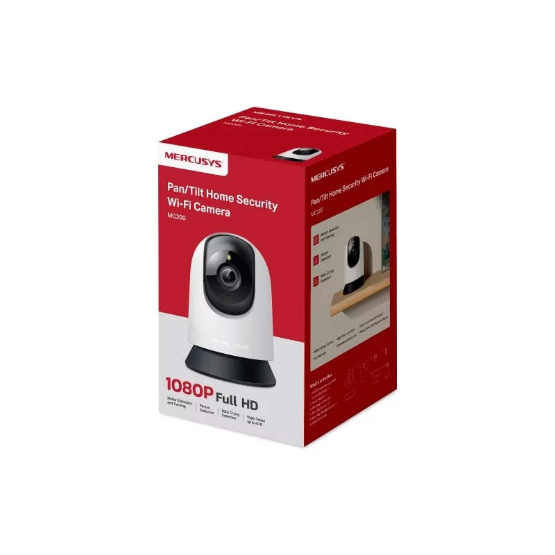 Kontrolsat - Câmara Wi-Fi Mercusys MC210 Pan/Tilt (2K 3MP - Visão Noturna - Áudio Bidirecional)