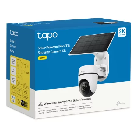 Kontrolsat - TC90KIT - TP-Link Tapo TC90 Kit Smart Security Camera - Outdoor Wi-Fi Pan/Tilt + Solar Panel Kontrolsat - TC90KIT - TP-Link Tapo TC90 Kit Smart Security Camera - Outdoor Wi-Fi Pan/Tilt + Solar Panel