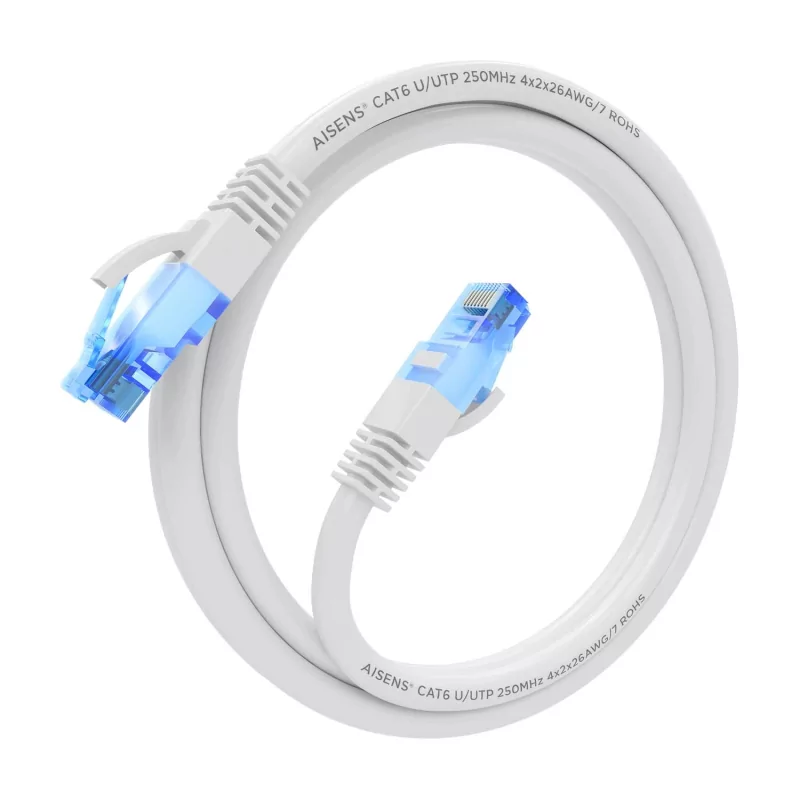 Kontrolsat - Cabo de Rede RJ45 AWG26 CCA UTP Cat6 Aisens - 1M - Branco