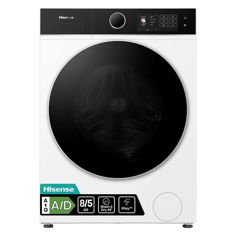 Kontrolsat - Máquina de Lavar e Secar Roupa Hisense WD5I8043BWF (8kg/5kg - 1400rpm - Classe D)