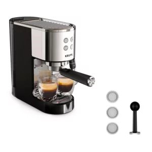 Kontrolsat - Máquina Café Expresso Krups Virtuoso+ 15 bar 1400W - Inox - XP444C10