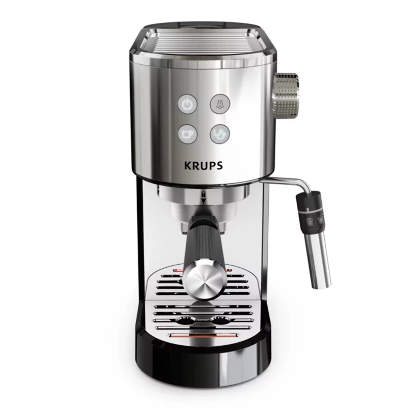 Kontrolsat - Coffee Machine Semi-automatic Espresso Machine Krups Virtuoso XP444C10 (15 bar - Stainless Steel + Black)