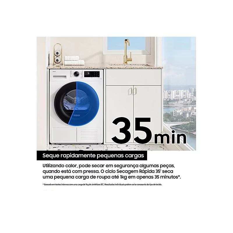 Kontrolsat - Máquina de Secar Roupa Samsung 9kg Bomba de Calor - DV90DG52A0AEEP