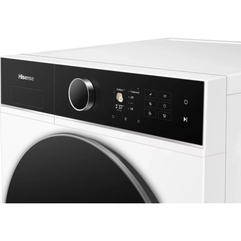 Kontrolsat - Máquina Secar Roupa Hisense 8Kg - Wi-Fi - Bomba de Calor - DH5I804BWCD
