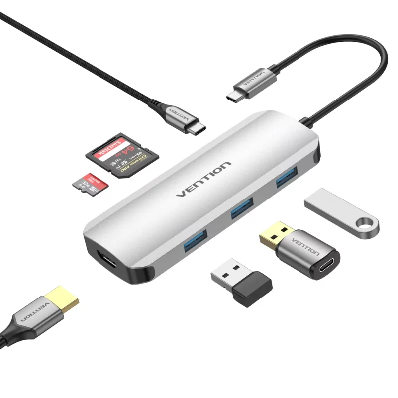 Kontrolsat - Vention 7-in-1 USB-C Docking Station - TOJHB