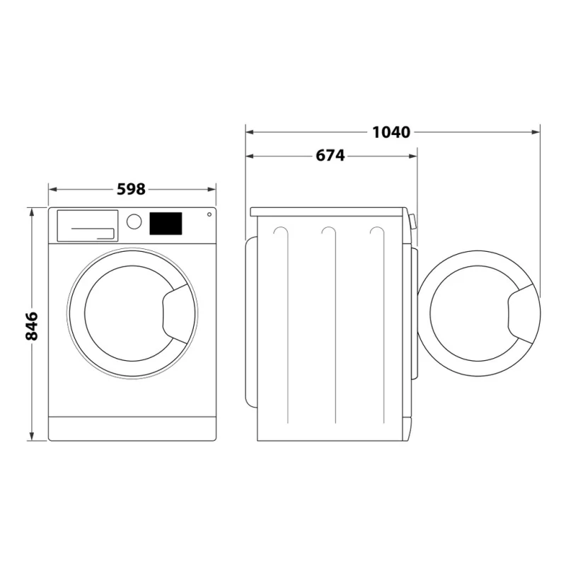 Kontrolsat - Secadora de Bomba de Calor Whirlpool 9kg - CWD 94M WBS SPT