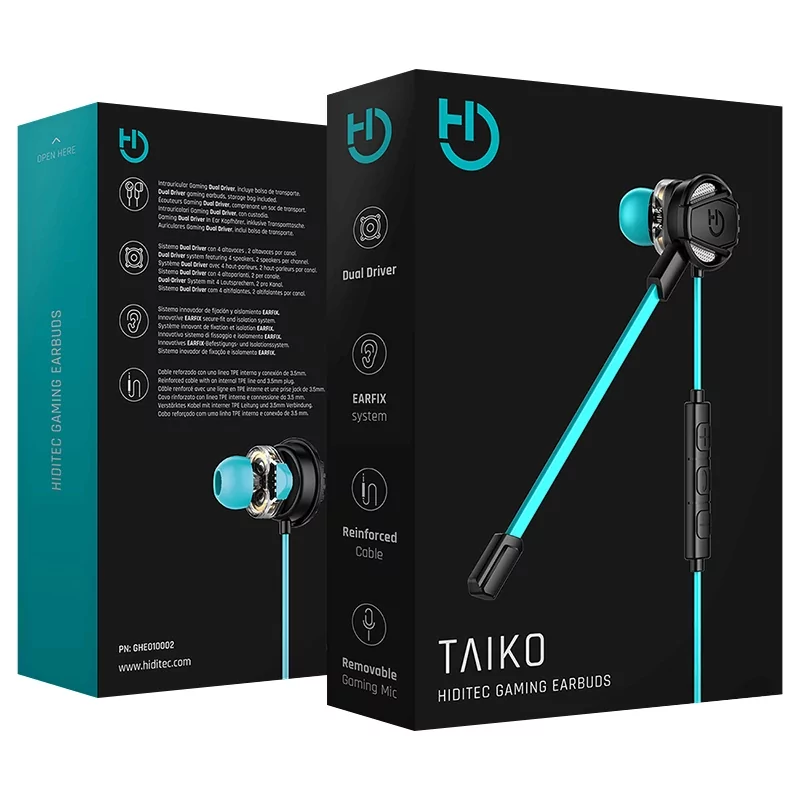 Kontrolsat - Hiditec Dual Driver In-Ear Gaming Headphones - Taiko Gaming