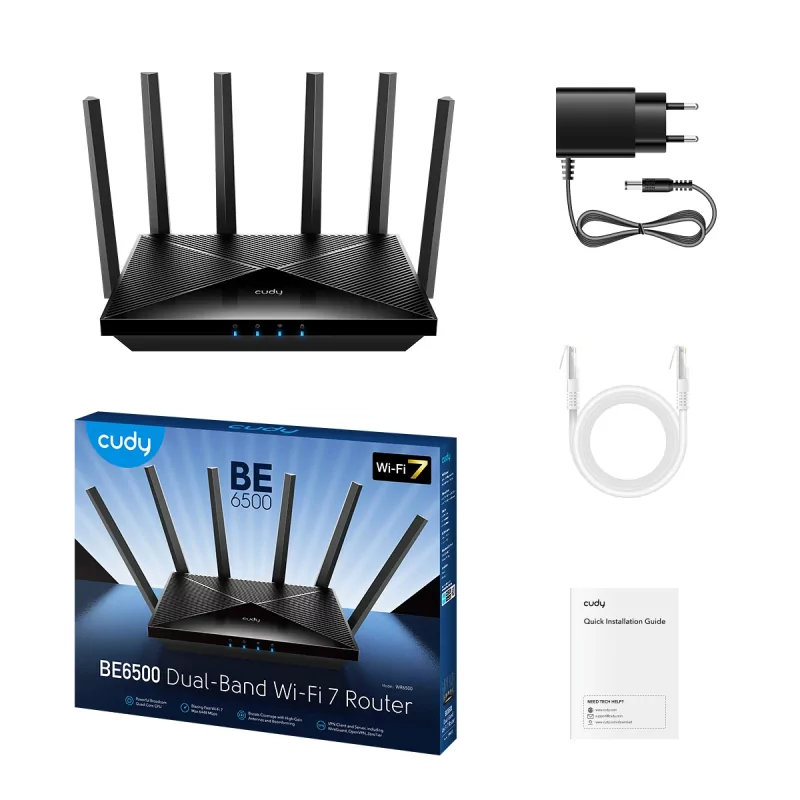 Kontrolsat - Wi-Fi Router Cudy BE6500 - WR6500H