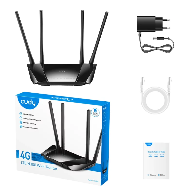 Kontrolsat - Router 4G LTE Cudy - (N300 - Outdoor) - LT400