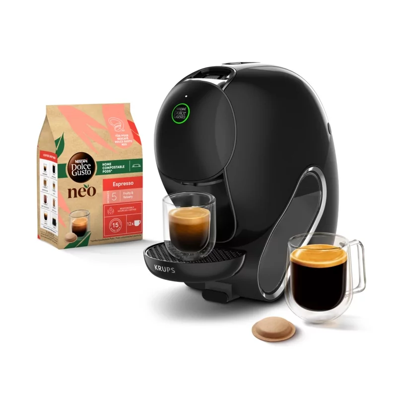 Kontrolsat - Máquina de Café Krups Neo Expert - Cápsulas Dolce Gusto Preta - KP830810